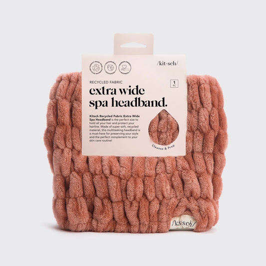 Extra Wide Spa Headband-Dusty Rose