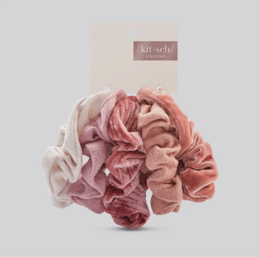 Velvet Scrunchies Blush - 5pcs