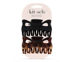 Large Claw Clip Black & Tort - 2pcs