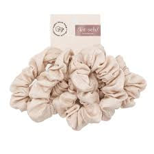 Velvet Scrunchies Cream-5pcs