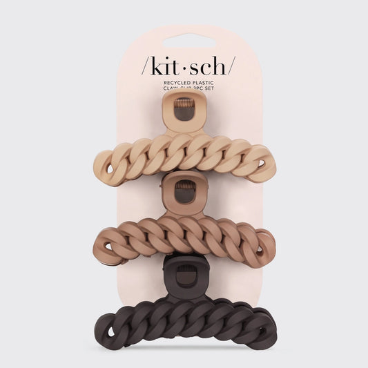 Eco-friendly Chain Claw Clip 3pc Set-Neutral